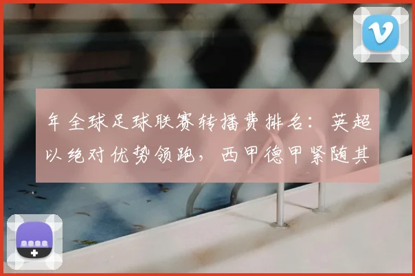 年全球足球联赛转播费排名:英超以绝对优势领跑,西甲德甲紧随其后